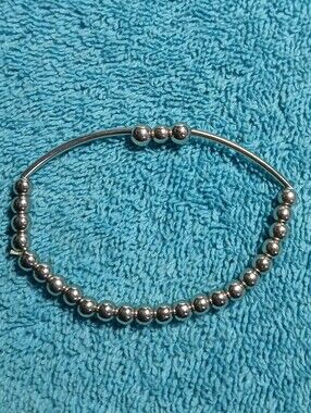 Silver Beaded Women's Bracelet - Silver